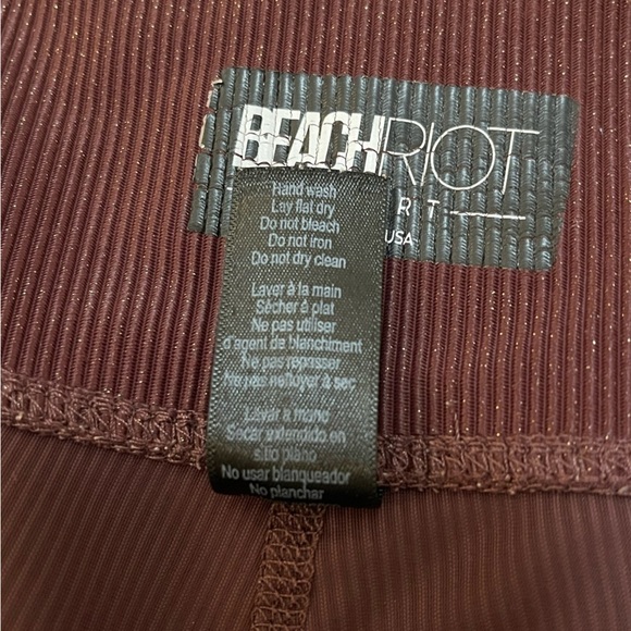 Beach Riot Ayla Legging Glitter Bitter Chocolate ribbed women’s size large - Picture 10 of 10
